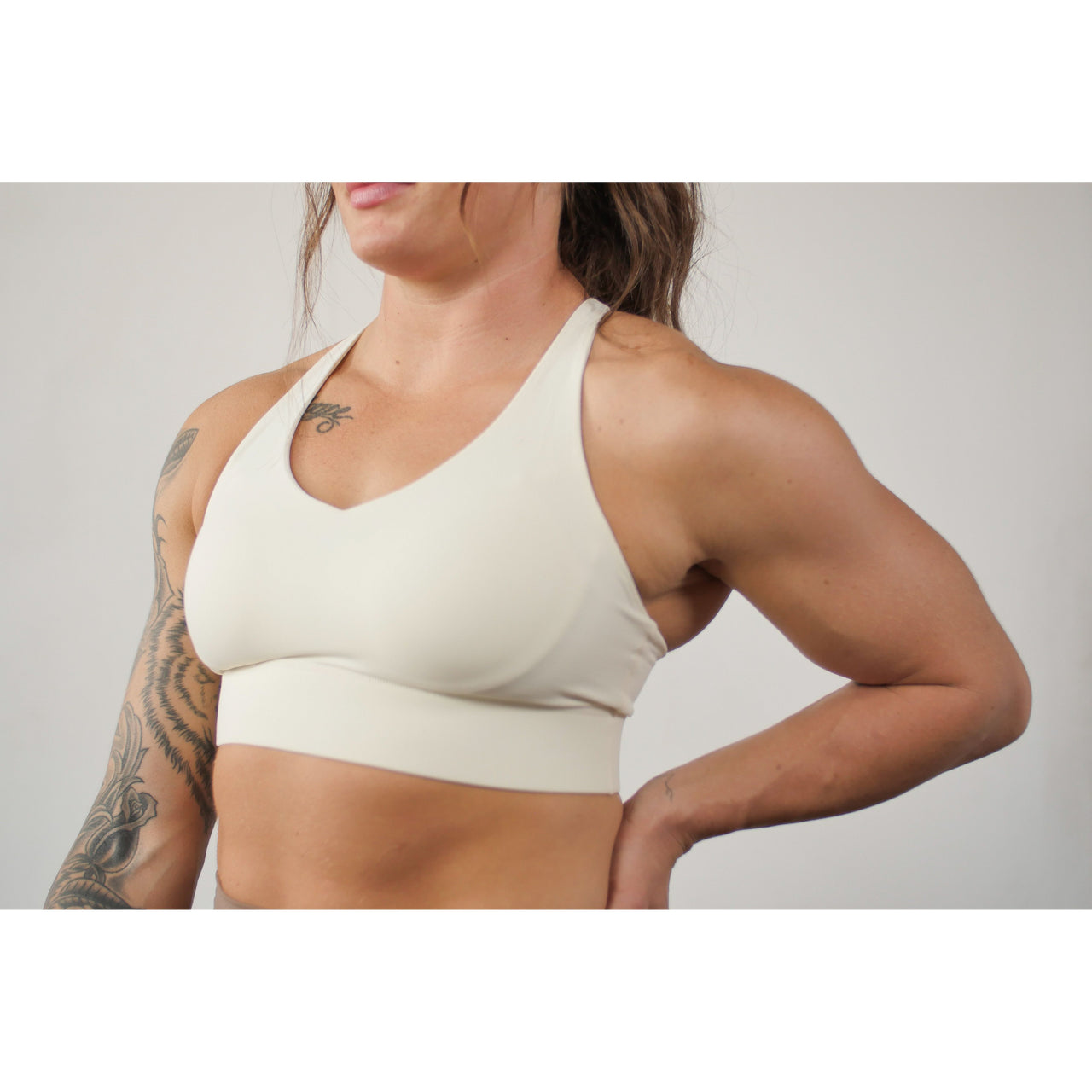 Classic Off White Sports Bra