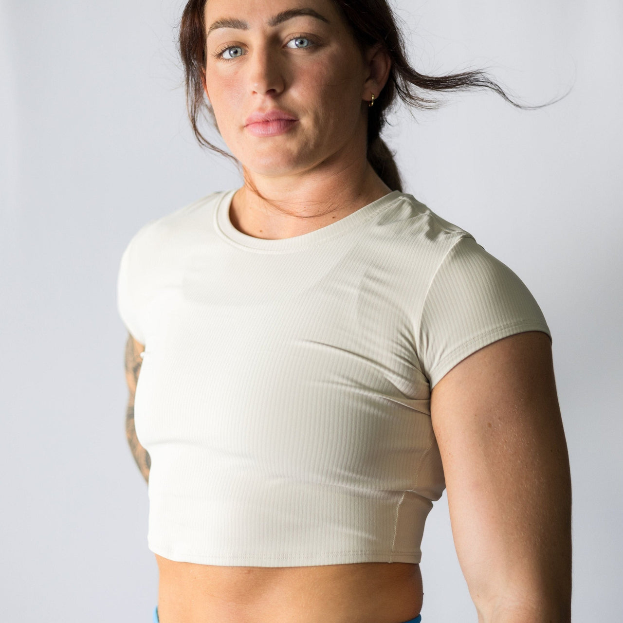 Vital Seamless Ribbed Ivory Crop Top - TN-ELVN Clothing 