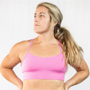 Y Y Y Bubble Pop Pink Sports Bra - TN-ELVN Clothing 