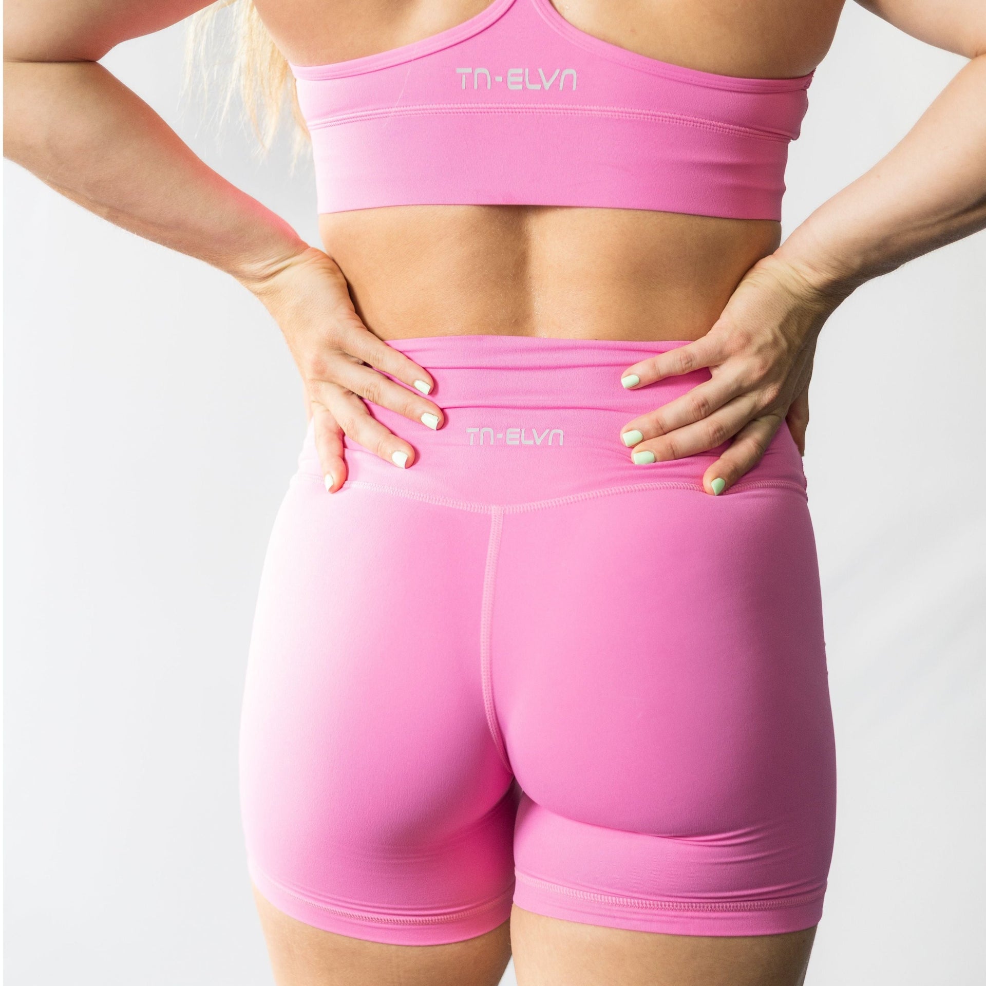 5in High Waisted Bubble Pop Pink Shorts - TN-ELVN Clothing 