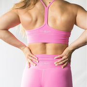 Y Y Y Bubble Pop Pink Sports Bra - TN-ELVN Clothing 