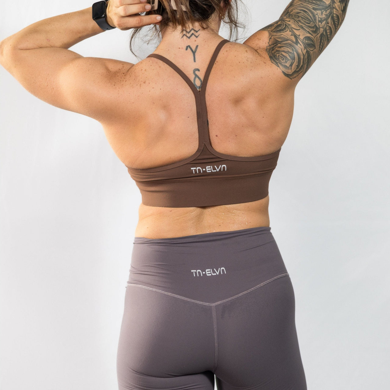 Y Y Y Brown Sports Bra - TN-ELVN Clothing 