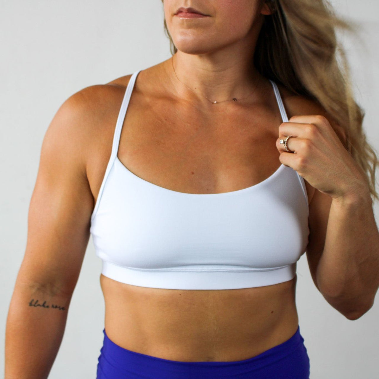 Lola White Sports Bra