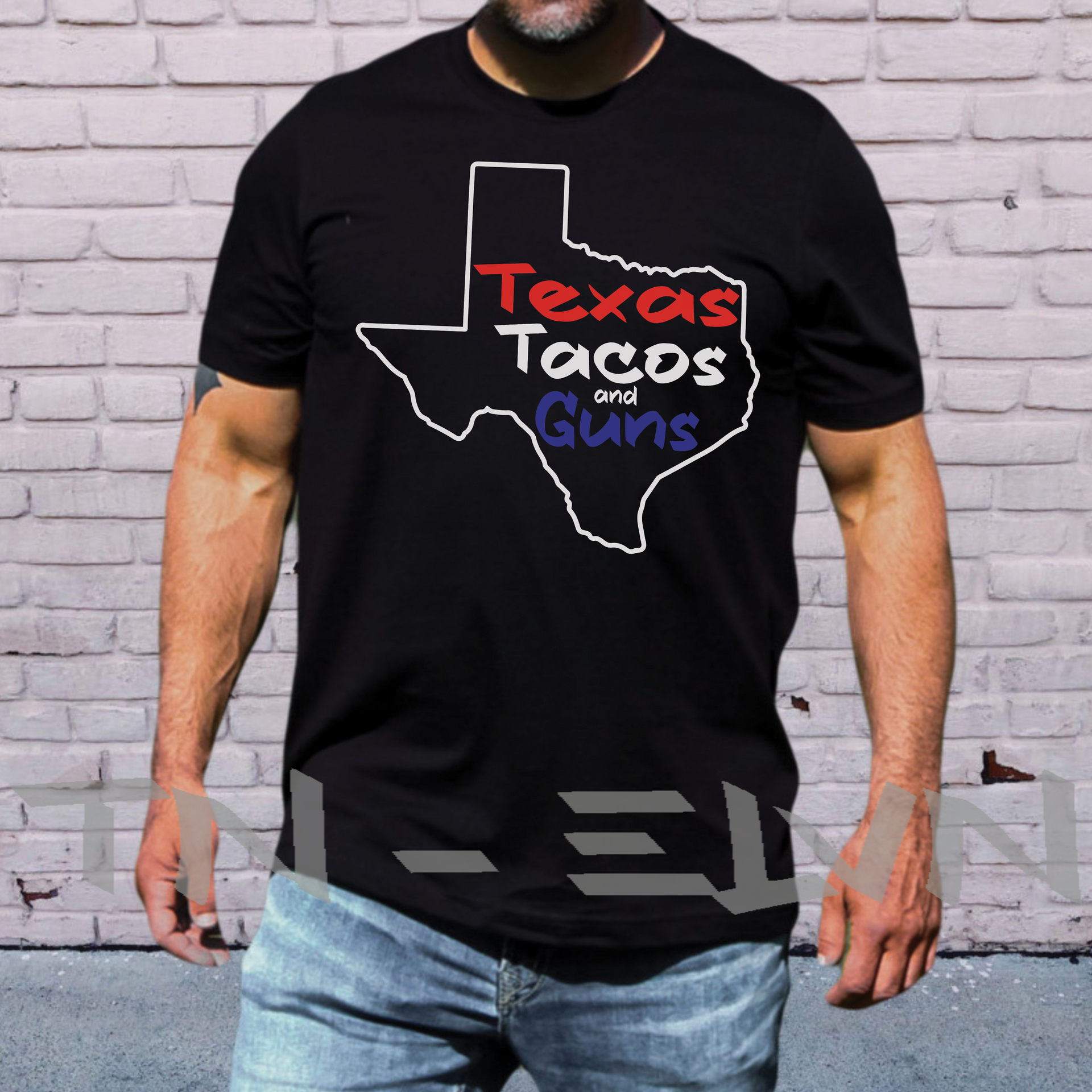 Texas Tacos and Guns Bella + Canvas Tee - TN-ELVN Clothing 