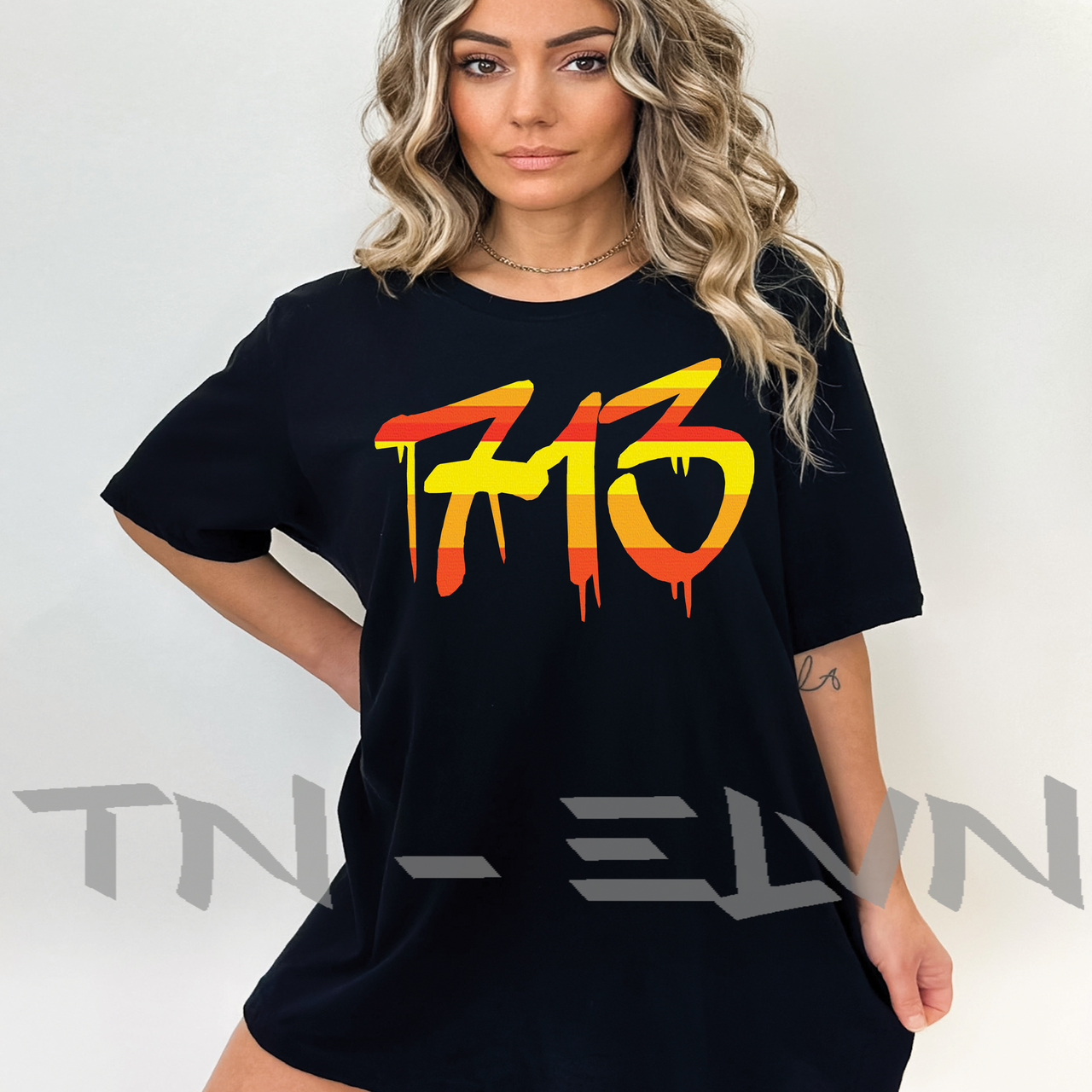 713 Astros Drip. Bella + Canvas Tee - TN-ELVN Clothing 