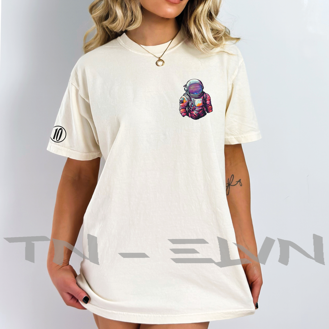 Houston Graffiti Astronaut Comfort Colors Tee - TN-ELVN Clothing 