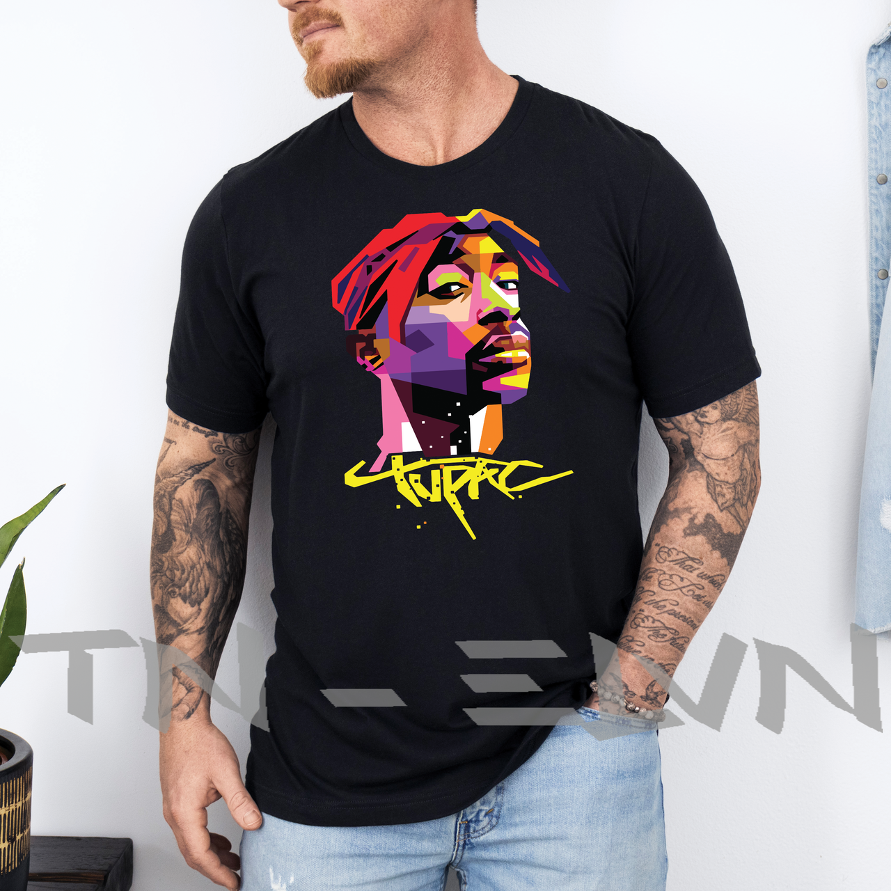 Tupac Multi Color. Bella + Canvas Tee - TN-ELVN Clothing 