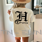 H-Town Old English Comfort Colors Tee - TN-ELVN Clothing 