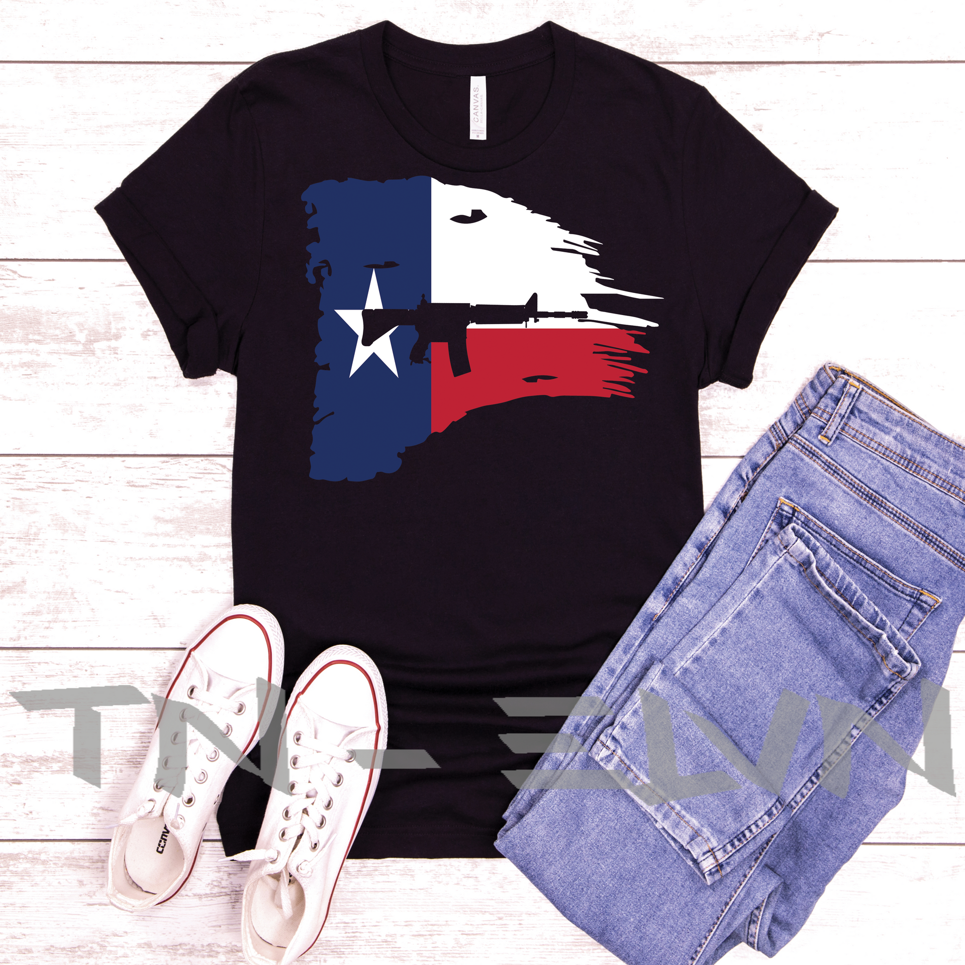 Don't Mess with Texas. Bella + Canvas Tee - TN-ELVN Clothing 