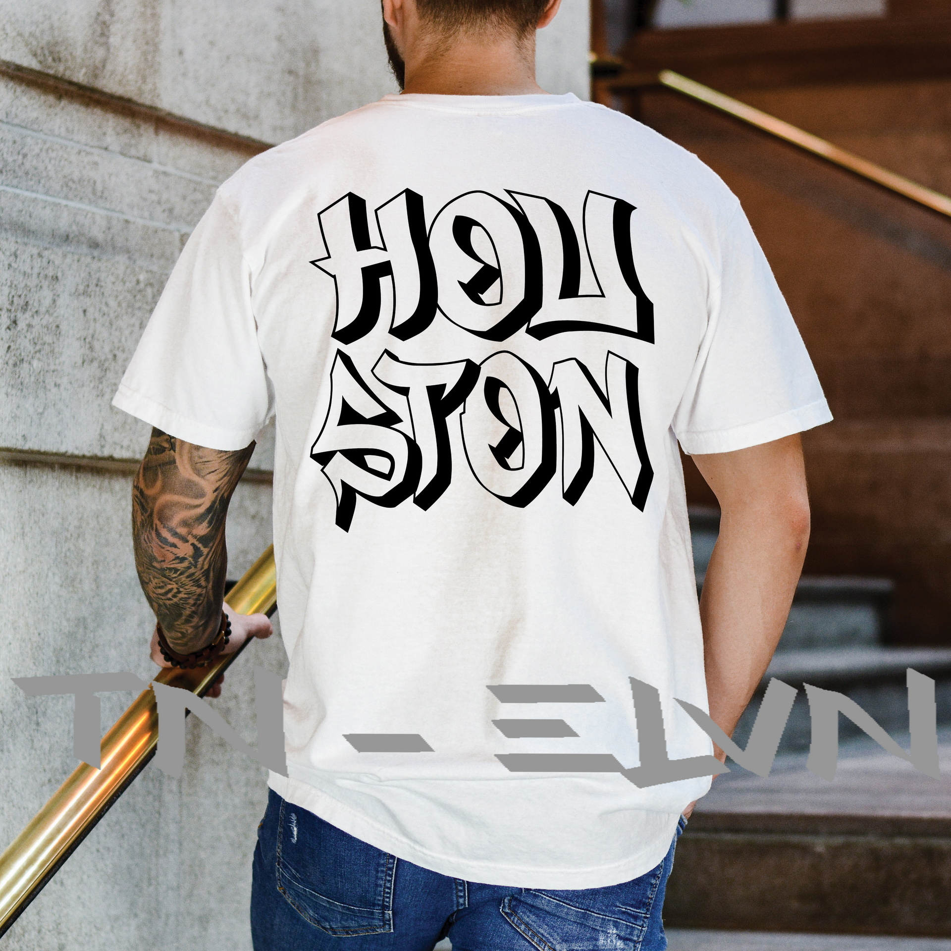 Houston Graffiti Astronaut Comfort Colors Tee - TN-ELVN Clothing 