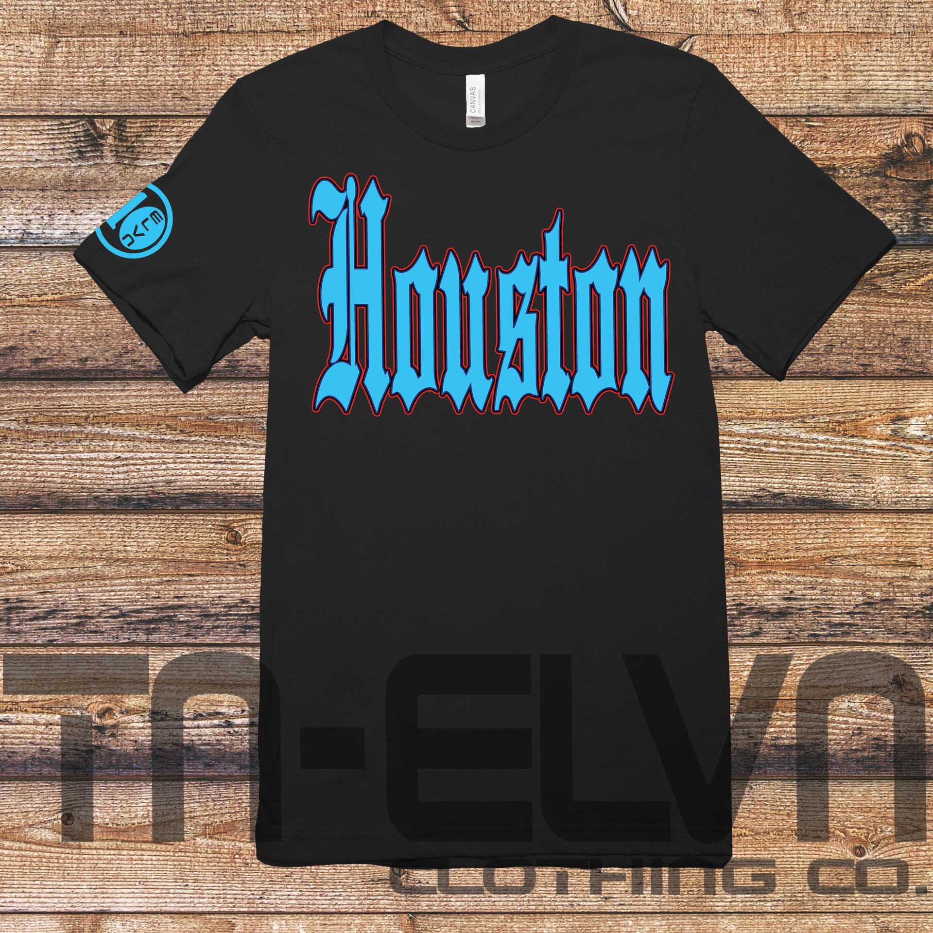 Houston Baby Blue Texas. Bella + Canvas Tee (Copy) - TN-ELVN Clothing 